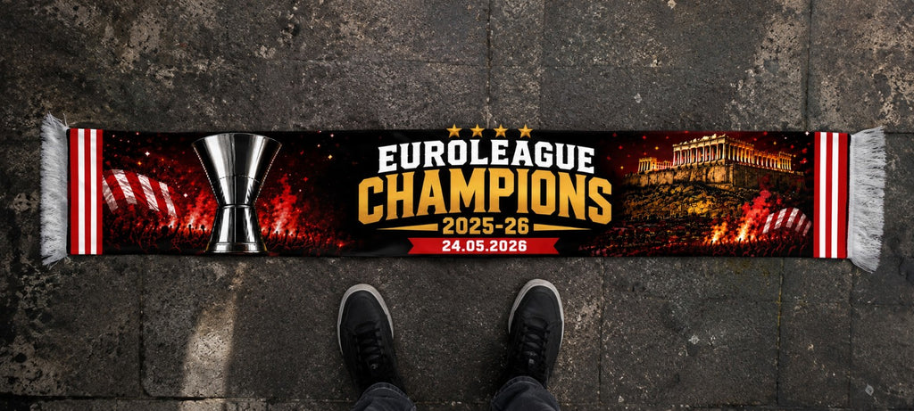 Κασκόλ Euroleague Champions 2026 — Μαύρο