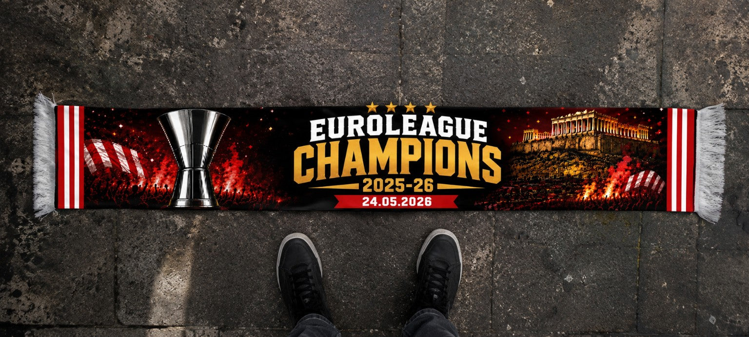 Κασκόλ Euroleague Champions 2026 — Μαύρο